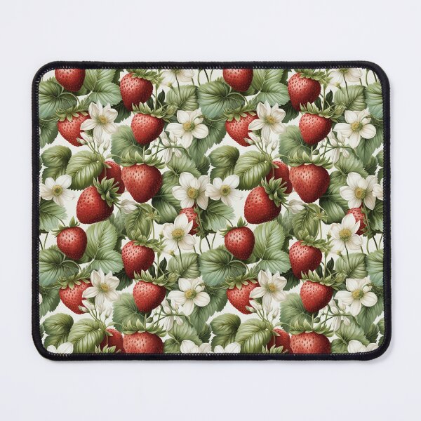 Item preview, Watercolor strawberries pattern designed and sold by MiraCleAI.