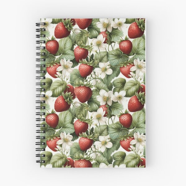 Item preview, Watercolor strawberries pattern designed and sold by MiraCleAI.