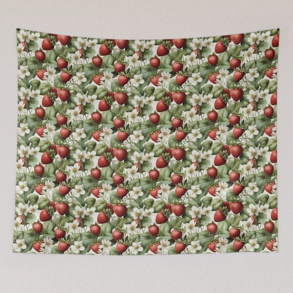 Item preview, Watercolor strawberries pattern designed and sold by MiraCleAI.
