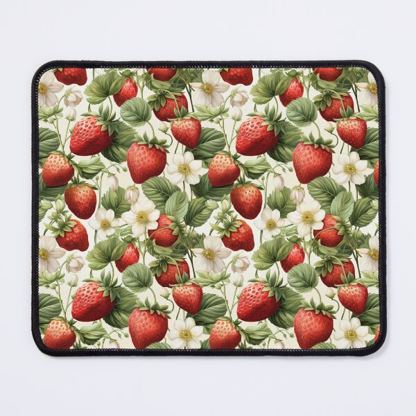 Item preview, Watercolor strawberries pattern designed and sold by MiraCleAI.