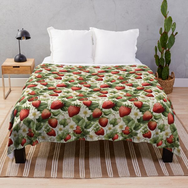 Item preview, Watercolor strawberries pattern designed and sold by MiraCleAI.
