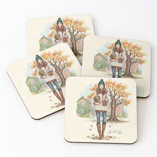 Item preview, Fall Campus Style Fashion Illustration designed and sold by Celestial-Dreams.