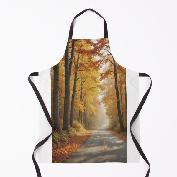 Item preview, Golden Pathway | Autumn Road Through the Trees designed and sold by Vida e Arte.