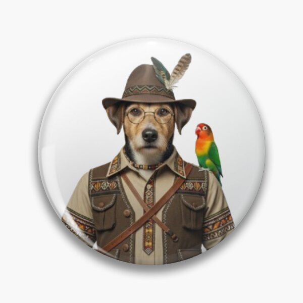 Item preview, DOG HUNTER . A CUTE DOG DRESSED AS AN AFRICAN HUNTER. designed and sold by Obinne.