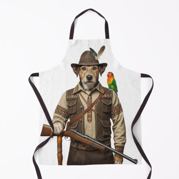 Item preview, DOG HUNTER . A CUTE DOG DRESSED AS AN AFRICAN HUNTER. designed and sold by Obinne.