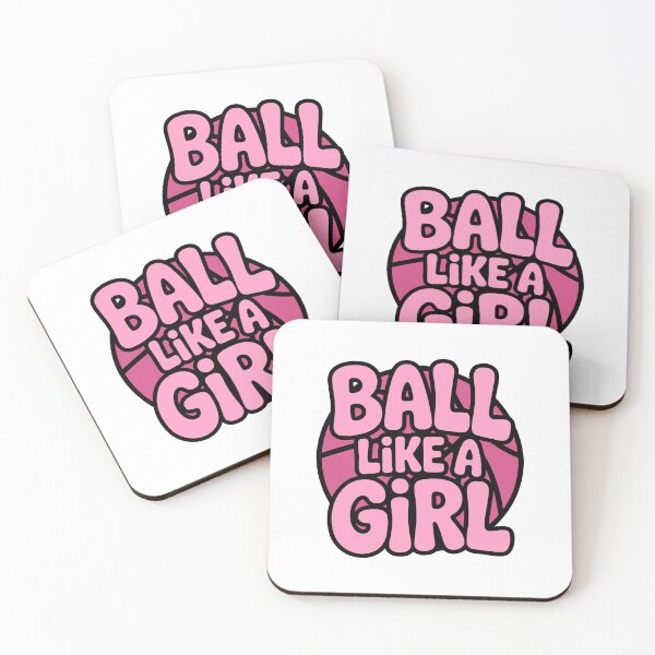 Item preview, Ball Like A Girl! Pink Basketball Girl designed and sold by PMCreative.