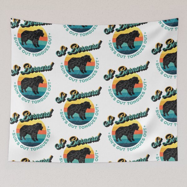 Item preview, St. Bernard Sun's Out Tongues Out Funny Summer designed and sold by Guarddogdrive.