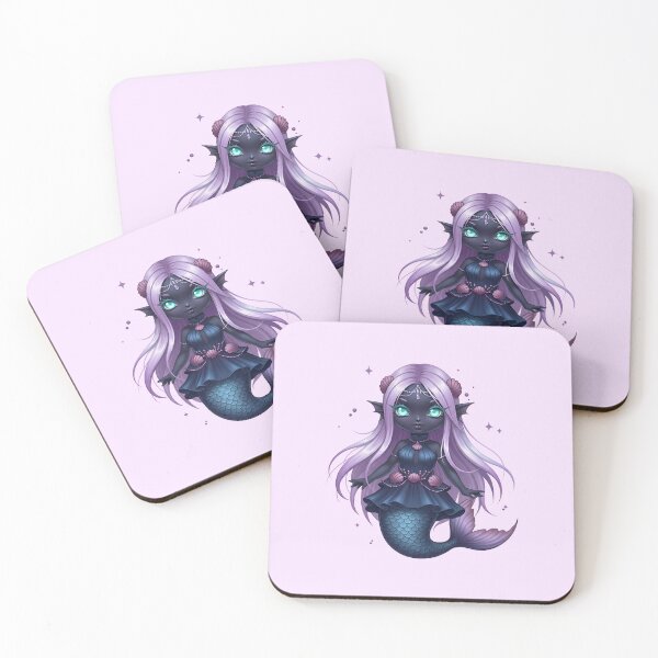Item preview, Kawaii Witch Mermaid in Pastel Gothic Style designed and sold by Itsheartshop.