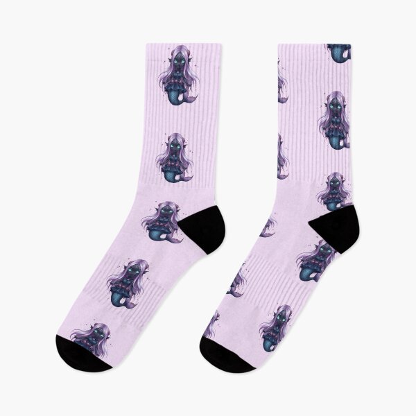Item preview, Kawaii Witch Mermaid in Pastel Gothic Style designed and sold by Itsheartshop.