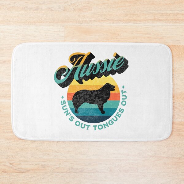 Item preview, Aussie Australian Shepherd Sun's Out Tongues Out designed and sold by Guarddogdrive.