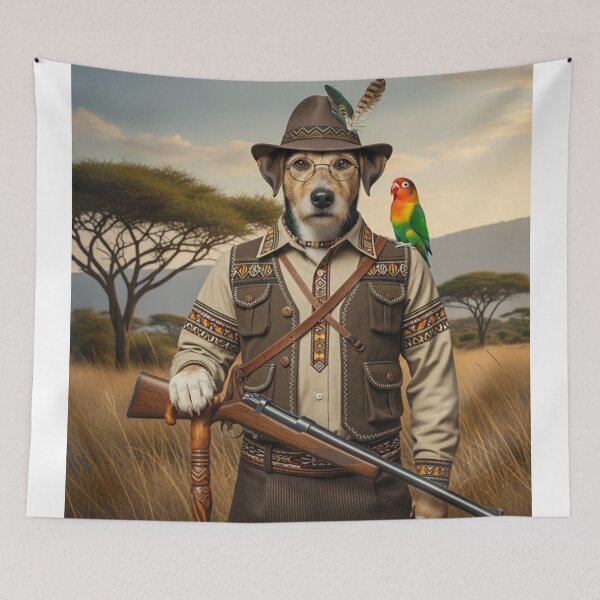 Item preview, DOG HUNTER . FUNNY AFRICA HUNTING DOG designed and sold by Obinne.