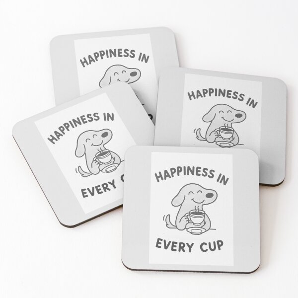 Item preview, Happiness in Every Cup – Cute Dog Coffee Art designed and sold by SuccessHunters.