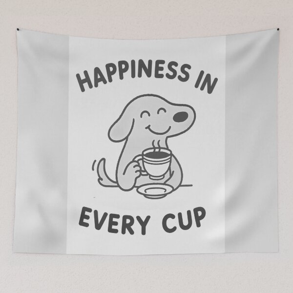 Item preview, Happiness in Every Cup – Cute Dog Coffee Art designed and sold by SuccessHunters.