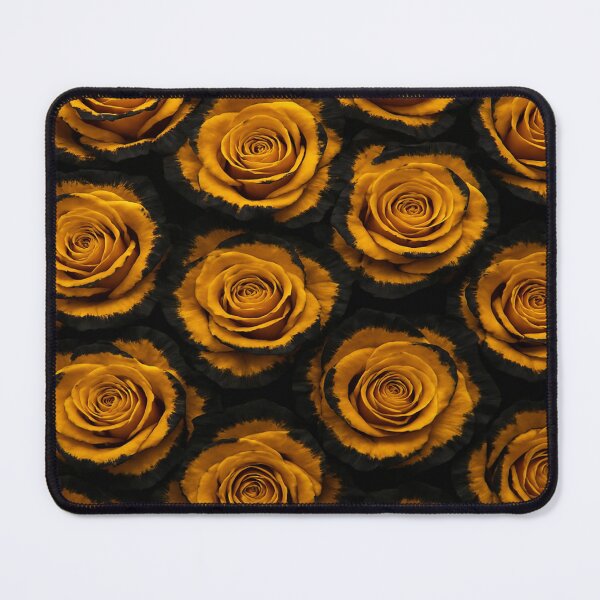 Item preview, Golden Yellow Roses with Black Edges – Gothic Floral Pattern designed and sold by nigejohn.