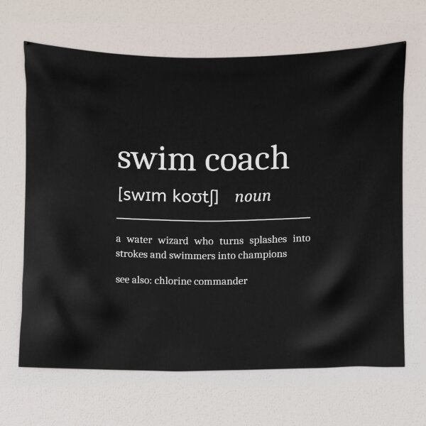 Item preview, Swim Coach Definition Funny Motivational Swimming Trainer Dictionary designed and sold by StrideSuccess.
