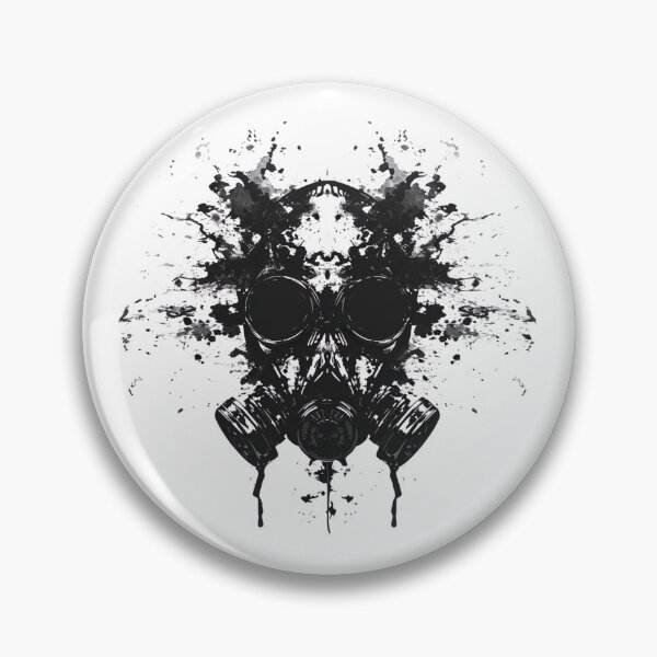 Item preview, Gas Mask Ink Blot Rorschach – Dark Horror Army Design designed and sold by RockFireMerch.