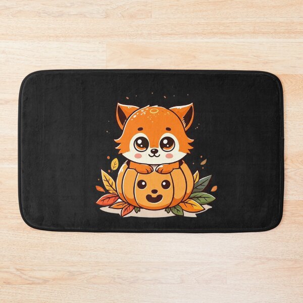 Item preview, Pumpkin Fox Halloween | Cute Chibi Fox in Carved Pumpkin Illustration designed and sold by ColorSplash123.