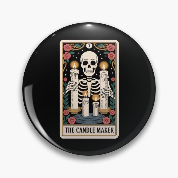 Item preview, The Candle Maker Skeleton Wax Crafter Tarot Card Design designed and sold by Blok45.