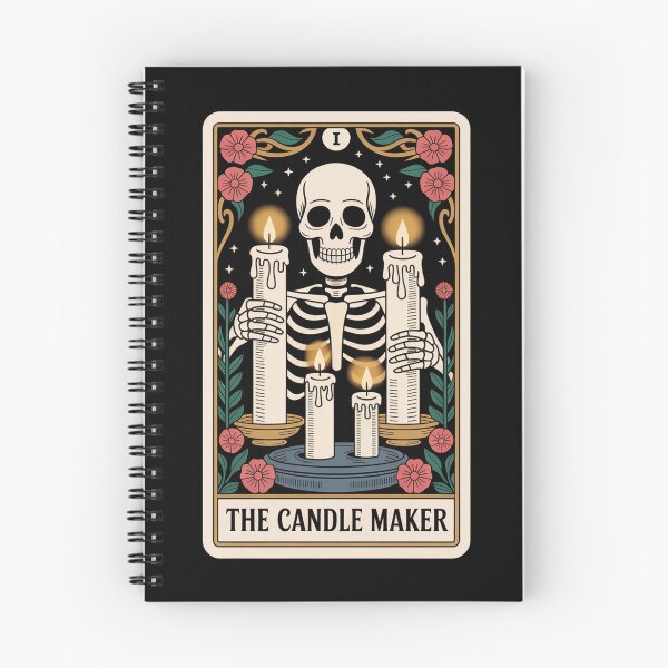 Item preview, The Candle Maker Skeleton Wax Crafter Tarot Card Design designed and sold by Blok45.