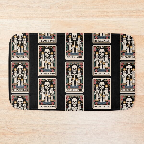 Item preview, The Candle Maker Skeleton Wax Crafter Tarot Card Design designed and sold by Blok45.