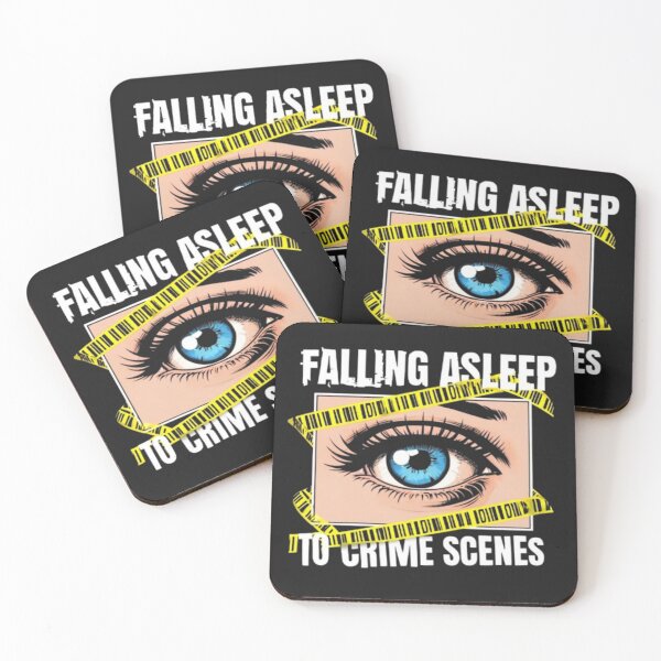 Item preview, Falling asleep to crime scenes - True Crime Sleep Humor designed and sold by Antik by Schulz.