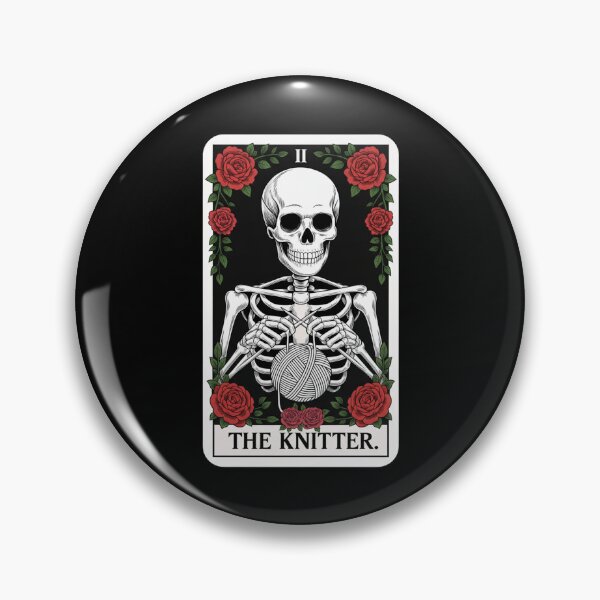 Item preview, The Knitter Skeleton Knitting Tarot Card Design designed and sold by Blok45.