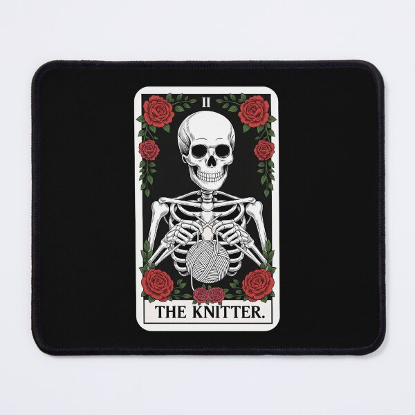 Item preview, The Knitter Skeleton Knitting Tarot Card Design designed and sold by Blok45.