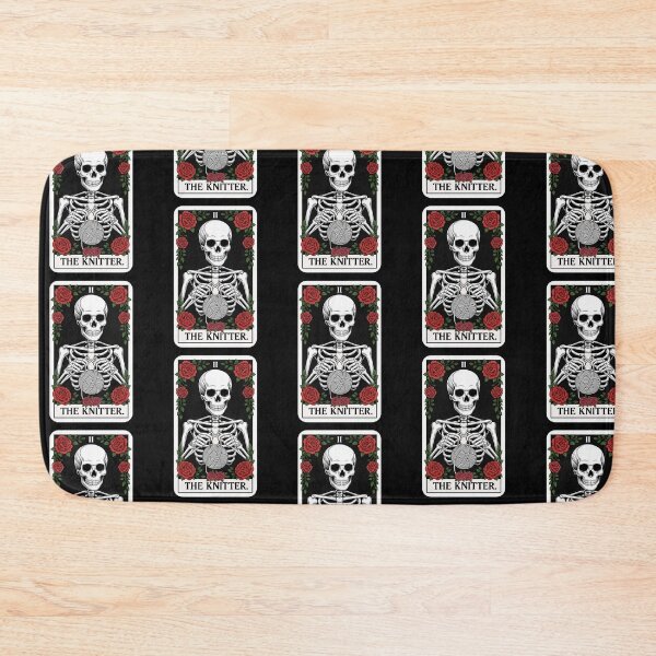 Item preview, The Knitter Skeleton Knitting Tarot Card Design designed and sold by Blok45.