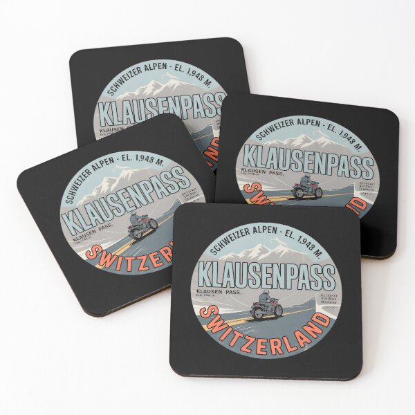 Item preview, Klausenpass Switzerland Vintage Motorcycle Emblem – Snowy Alpine Road Badge Design designed and sold by VividOrganica.