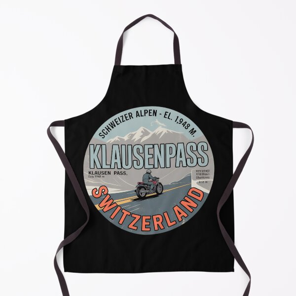 Item preview, Klausenpass Switzerland Vintage Motorcycle Emblem – Snowy Alpine Road Badge Design designed and sold by VividOrganica.