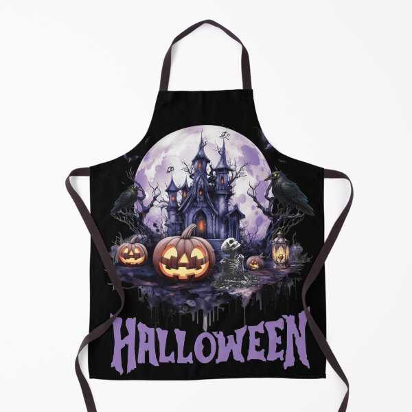 Item preview, A spooky castle surrounded by ravens and bats in Halloween style. designed and sold by DżodżoJoy.