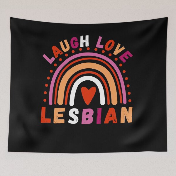 Item preview, Laugh Love Lesbian pride Boho Rainbow Pride Month LGBTQ designed and sold by snowry.