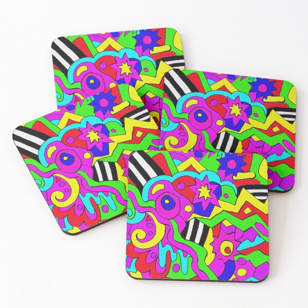 Item preview, Chaotic Colorful Doodle – Abstract Marker Art designed and sold by InFrameVision.