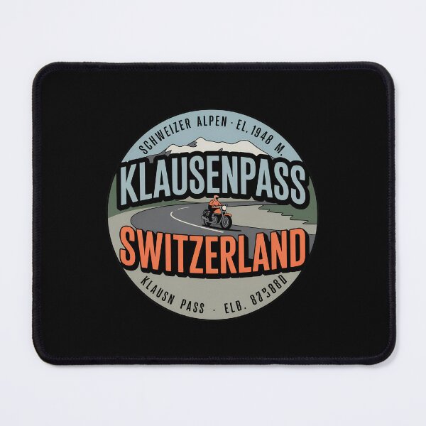Item preview, Vintage Klausenpass Swiss Alps Motorcycle Badge – Retro Mountain Road Emblem Design designed and sold by VividOrganica.