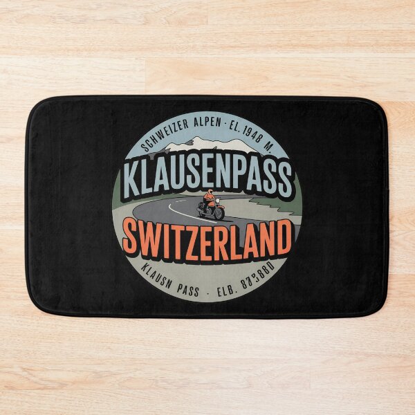 Item preview, Vintage Klausenpass Swiss Alps Motorcycle Badge – Retro Mountain Road Emblem Design designed and sold by VividOrganica.