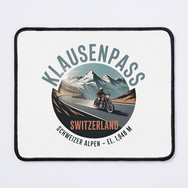 Item preview, Klausenpass Motorcycle Adventure Emblem – Swiss Alps Vintage Road Rider Badge designed and sold by VividOrganica.