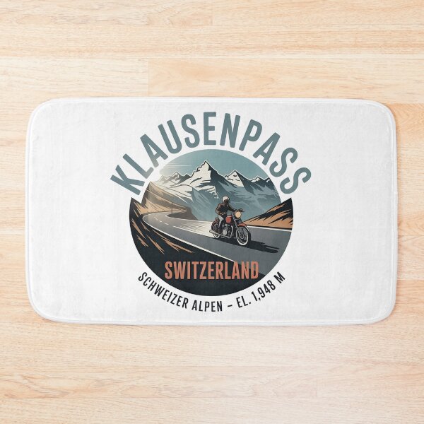 Item preview, Klausenpass Motorcycle Adventure Emblem – Swiss Alps Vintage Road Rider Badge designed and sold by VividOrganica.