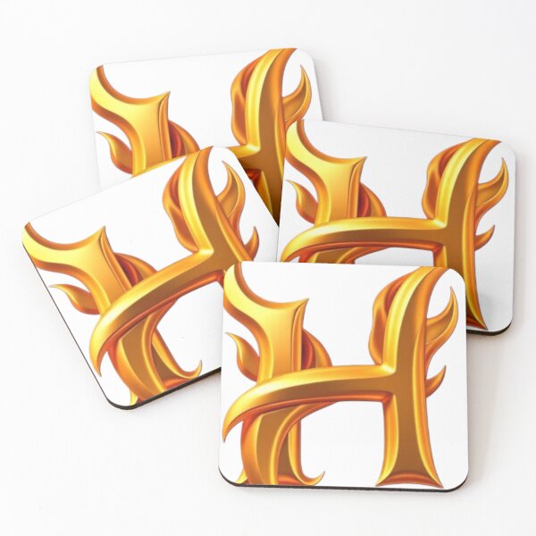 Item preview, Golden Flame Letter H – Luxury 3D Alphabet Design designed and sold by 1TruthMatrix.