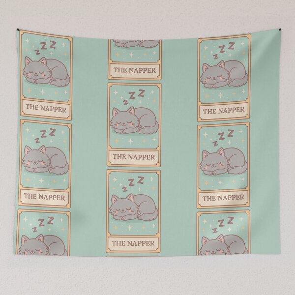 Item preview, The Napper – Pastel Cat Tarot Card designed and sold by wwshd.