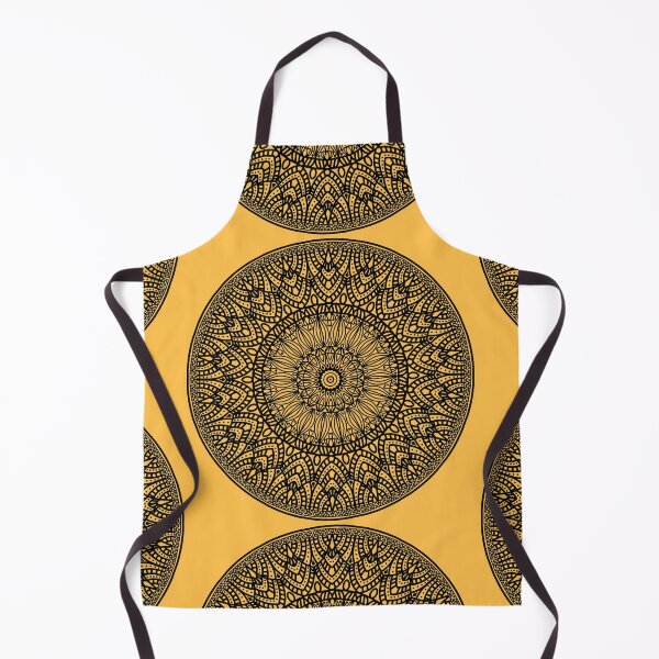Item preview, Hand Drawn Mandala Design Floral Pattern Gold Black Yoga Meditation Sacred Geometry designed and sold by DivineMandala.