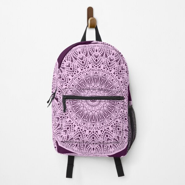 Item preview, Pink Indian Mandala Pattern Floral Spiritual Sacred Geometry Hand Drawn Abstract Flowers designed and sold by DivineMandala.