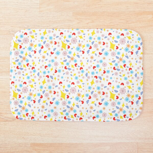 Item preview, Retro Floral Star Heart Pattern | Whimsical Seamless Hand-Drawn Design | Colorful 70s Pop Art Print for Fabric, Wallpaper & Décor designed and sold by dblten-mnl.