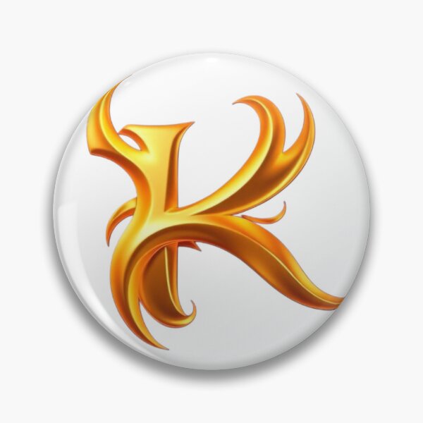 Item preview, Golden Flame Letter K – Luxury 3D Alphabet Design designed and sold by 1TruthMatrix.