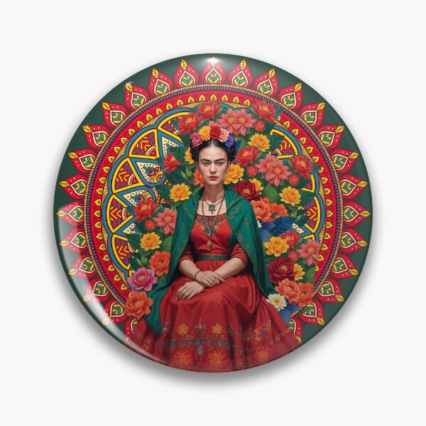 Item preview, Frida Kahlo Red Rose ,Frida Kahlo Red Mandala designed and sold by TeeARTHY.