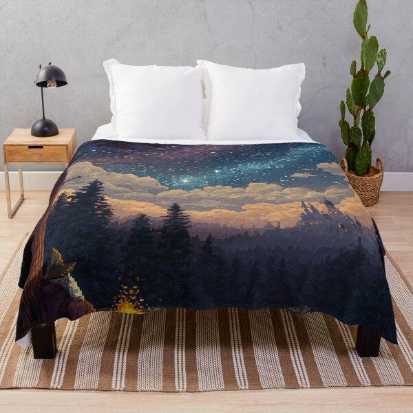 Item preview, Wizard Resting Beside a Campfire Pixel Art designed and sold by Rtymer.