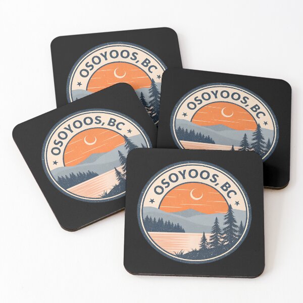 Item preview, Vintage Osoyoos Lake Sunset Badge – Distressed Retro Osoyoos BC Design designed and sold by VividOrganica.