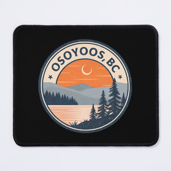 Item preview, Vintage Osoyoos Lake Sunset Badge – Distressed Retro Osoyoos BC Design designed and sold by VividOrganica.