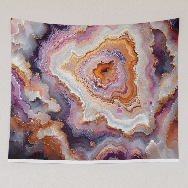 Item preview, 'A Golden Bloom in Geode Reverie' designed and sold by LittlePaws2.