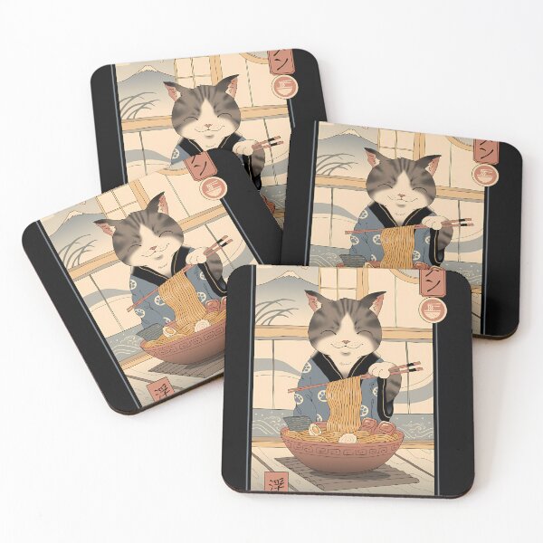 Item preview, Neko-Ramen-Ukiyo-E designed and sold by ysnfelxvd.