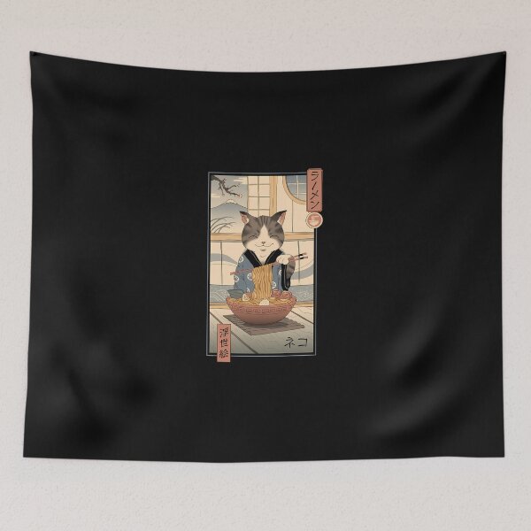 Item preview, Neko-Ramen-Ukiyo-E designed and sold by ysnfelxvd.